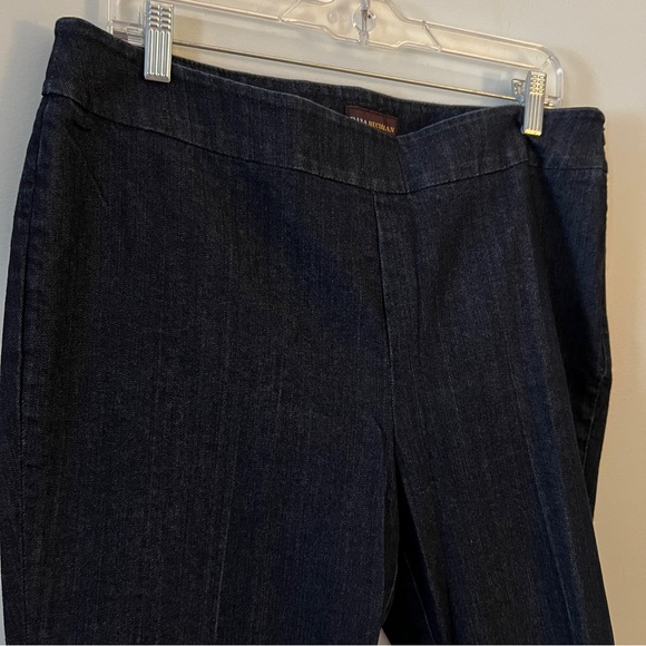 Dana Buchman Denim - Dana Buchman Dark Blue Straight Leg Trouser Denim Pants